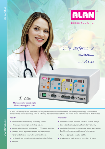 E-Lite Electrosurgical Generator — first page