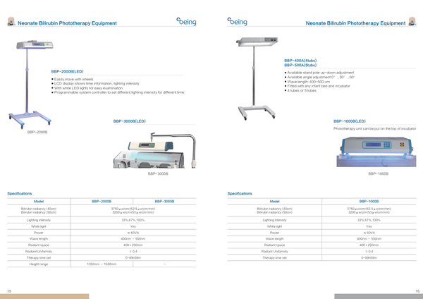 LED Phototherapy Light BBP-2000B — first page